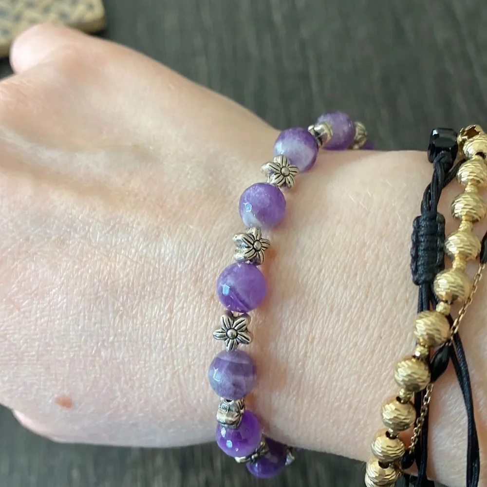 Amethyst Handmade bracelet.